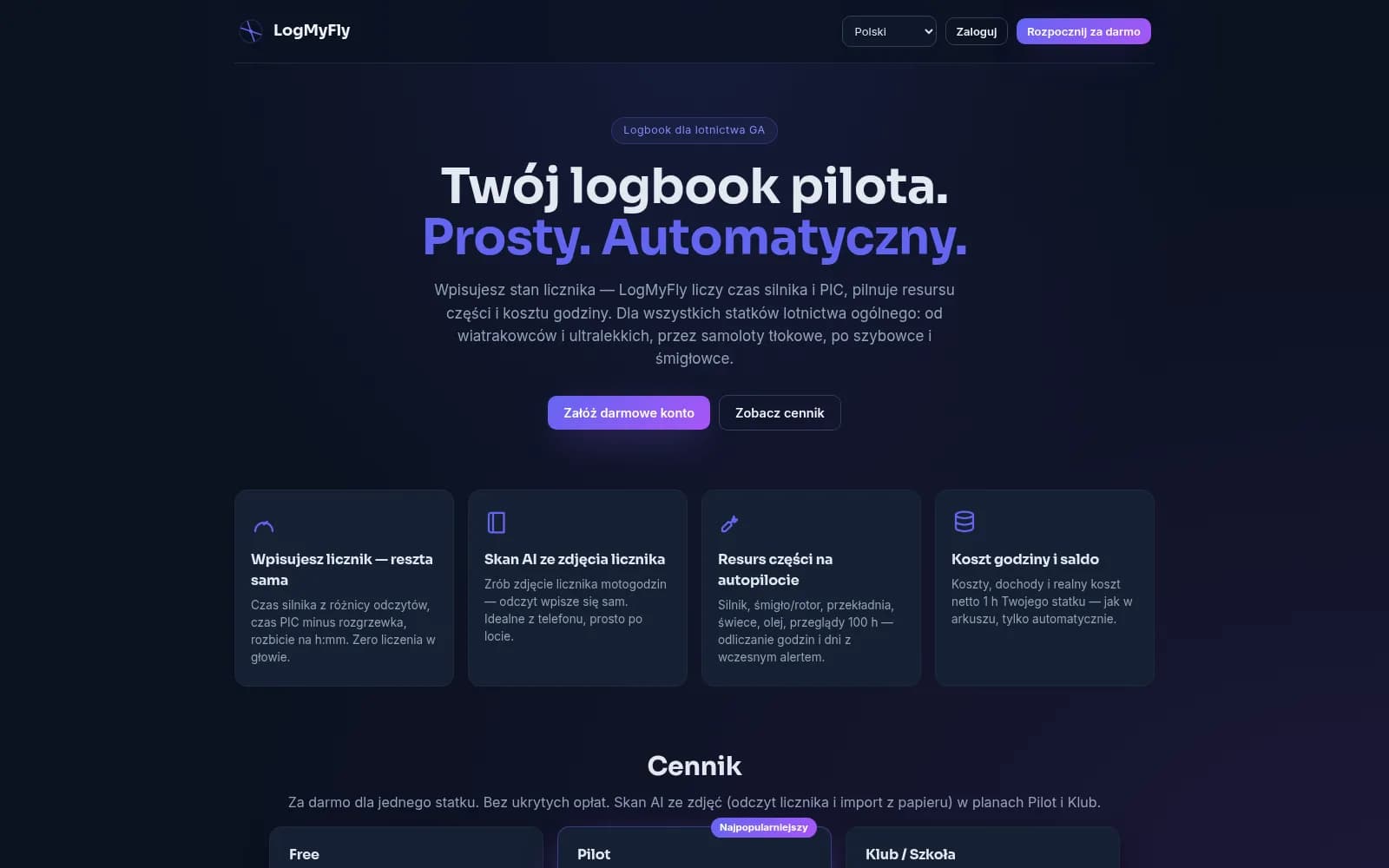 LogMyFly: dziennik lotów dla lotnictwa ogólnego